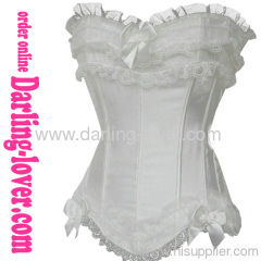 Sexy White Lace Hot Sale Overbust Corset