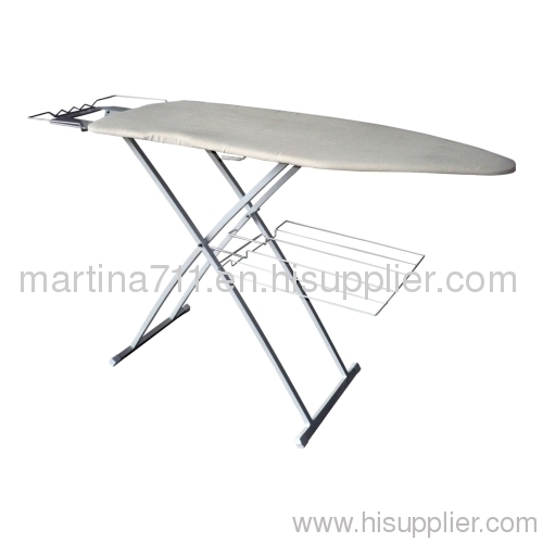 Metal mesh ironing board for Hotel with garment rack and iron rest