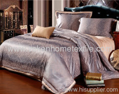 Jacquard bamboo bed sheet set