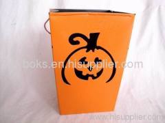 yellow Halloween tin buckets