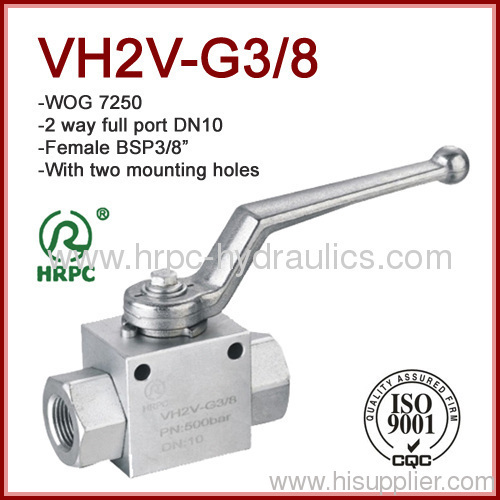 3/8 inch high pressure 7250psi two way full port ball valve female thread dn10