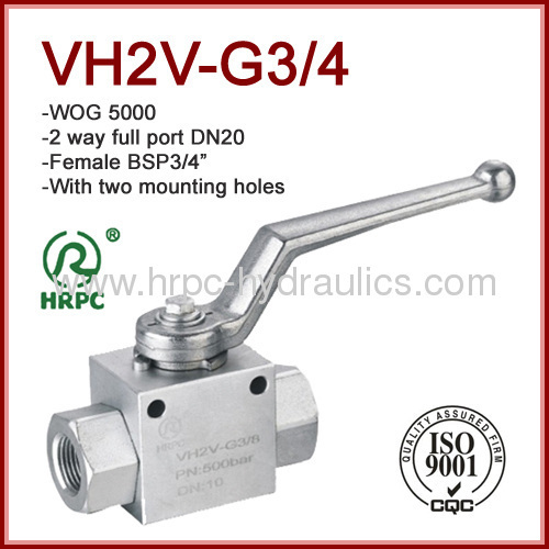 Europe exporting good hydraulic oil ball valve manual operate 2 way full port