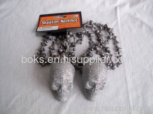 2pack plastic Halloween skeleton necklaces