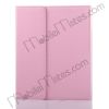 Bluetooth V2.0 Wireless Keyboard Leather Case for New iPad (Pink)