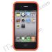 Simple Linear TPU Case Cover with Screen Protector for iPhone 4/iPhone 4S (Orange)