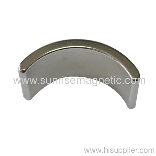 Arc NdFeB magnets for motor and generator