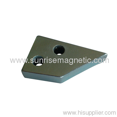 Super high quality NdFeB magnet with fixing holes