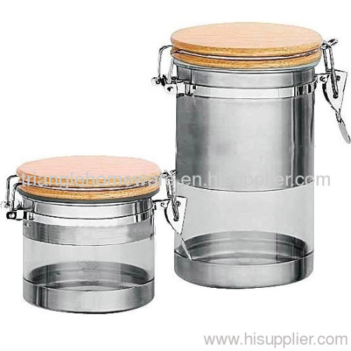 Airtight Storage Canisters With Wooden Covers