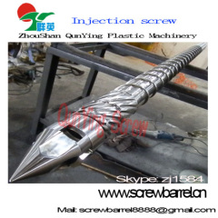 Nitrided screw barrel for injection molding machine