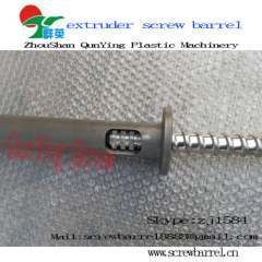 Nitrided screw barrel for injection molding machine