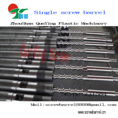 Nitrided screw barrel for injection molding machine