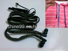 washable MP3 earphones on garment