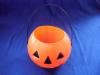plastic Halloween small pumpkin buckets with handle