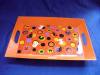 plastic Halloween colorful plates with handle