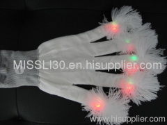 White Flash Glove w/Pom-Pom