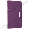 Wallet Style Lichee Pattern Magnetic Flip Stand Leather Case Cover for Samsung I9082/I9080 Galaxy Grand Duos (Purple)