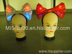 LED Sequin Bow LED headwear