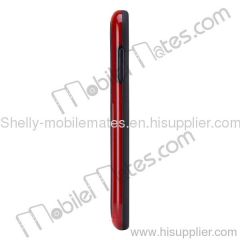 Solid Wall Decorative Pattern PC Frame+TPU Center Cover for Samsung i9082/i9080 Galaxy Grand Duos (Red+Black)