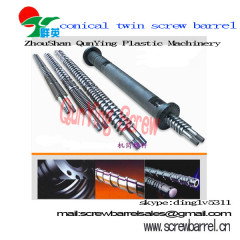 double twin conical screw barrels for machine