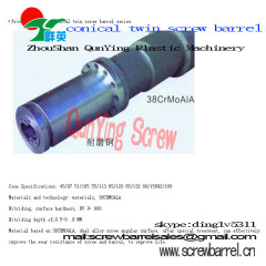 double twin conical screw barrels for machine