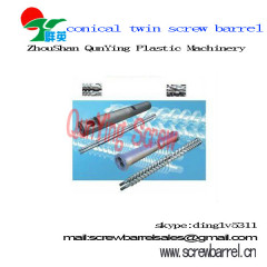 double twin conical screw barrels for machine