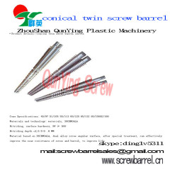 conical twin screw & barrel for machine