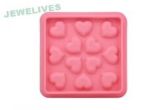 High fashion Silicone Heart shape Ice Cube tray In red