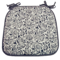 grey flower seat cushion