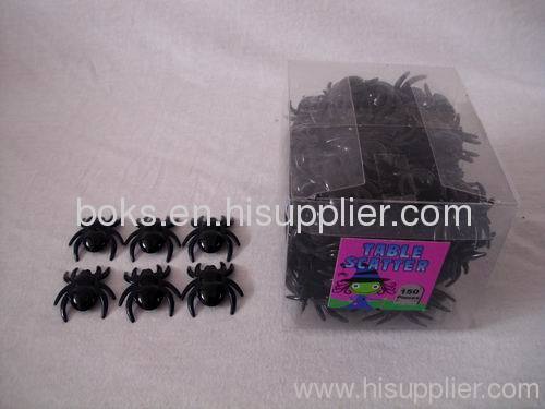 black plastic Halloween table scatters