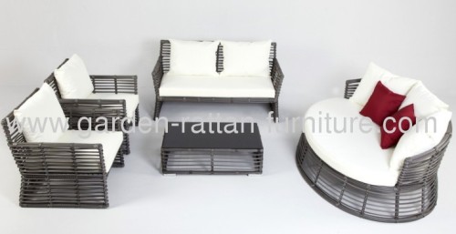 2013 New Outdoor big round rattan patio garden furniture sof