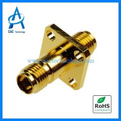 RF adapter2.92 flange adapter gold female to female