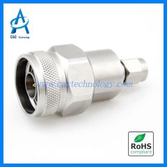 N to 3.5mm adapter male to male stainless steel VSWR 1.15max 18GHz ANAM35M00