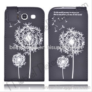 Comfortable Dandelion Pattern Stand Leather Case for Samsung i9300 Galaxy SIII