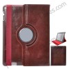 Book Style Reversal Folding Stand Leather Case for iPad 2/new iPad
