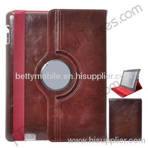 Book Style Reversal Folding Stand Leather Case for iPad 2/new iPad