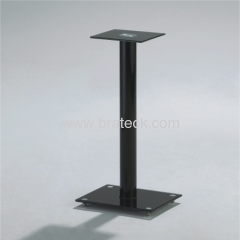 Aluminum and glass floor stand speaker bracket