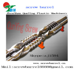 Double parallel twin screw barrel Bimetallic twin parallel screw barrel for PVC sheet extruder