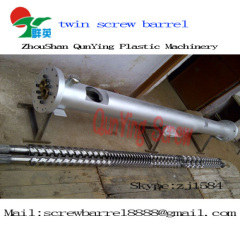 Double parallel twin screw barrel Bimetallic twin parallel screw barrel for PVC sheet extruder