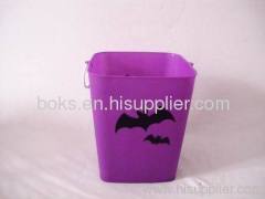 plastic Halloween waste buckets with handle