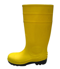 Yellow PVC working boots