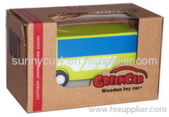 pull-back motor(bus) wooden toys caes model