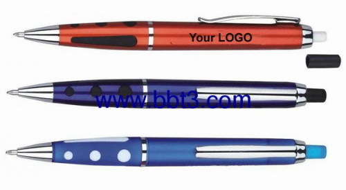 eraser ballpoint pen with rubber grip