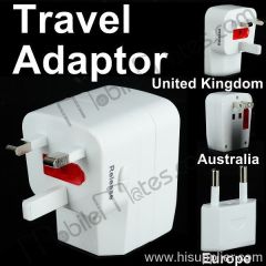 3 In 1 World Travel Adapter Charger with USB & LED Indicato
