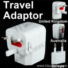 3 In 1 World Travel Adapter Charger with USB & LED Indicato