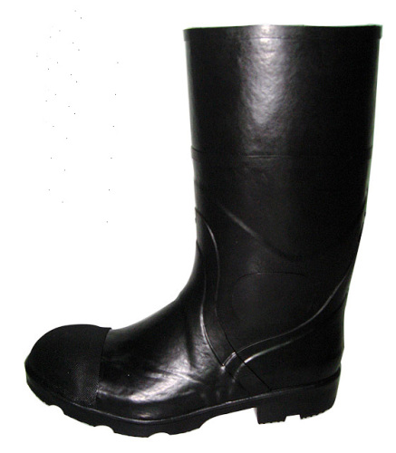 Steel toe rubber boot