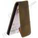 Up and Down to Open Leather Holster for iPhone 5 (Army Green)