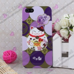 Lucky Cat Pattern Hard Plastic Case For iPhone 5