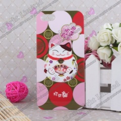 Lucky Cat Pattern Hard Plastic Case For iPhone 5