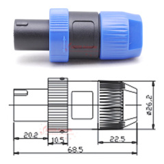 4 Pin Blue Speakon for Speaker Cable CE004