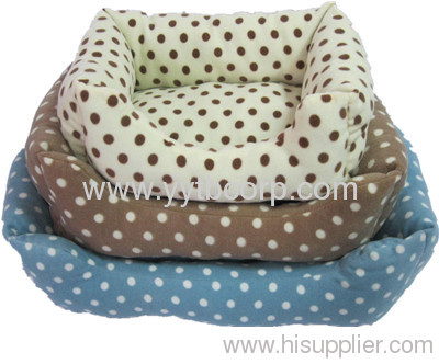 dotted polar fleece pet bed